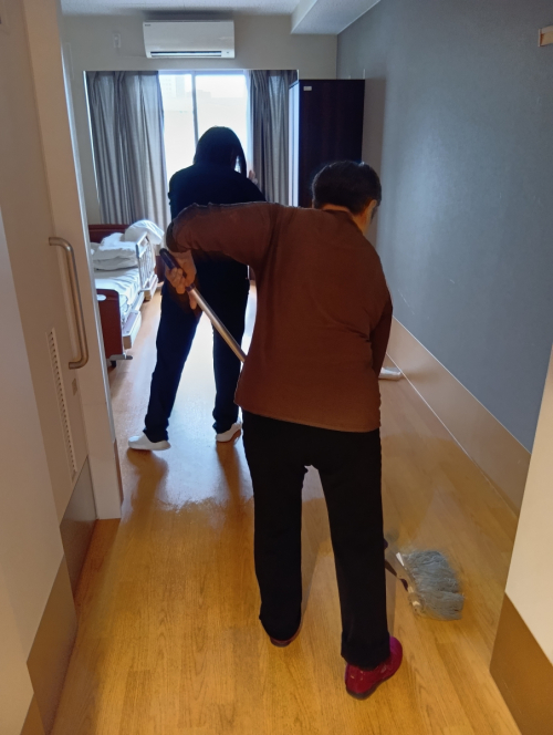 一緒にお掃除♪